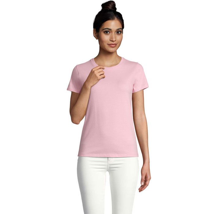 Tshirt femme publicitaire coton 190g - IMPERIAL Rose bonbon